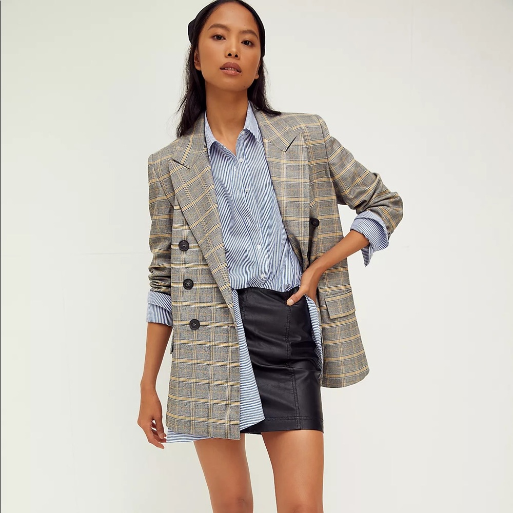 Free People Modern Femme Vegan Leather Mini Skirt